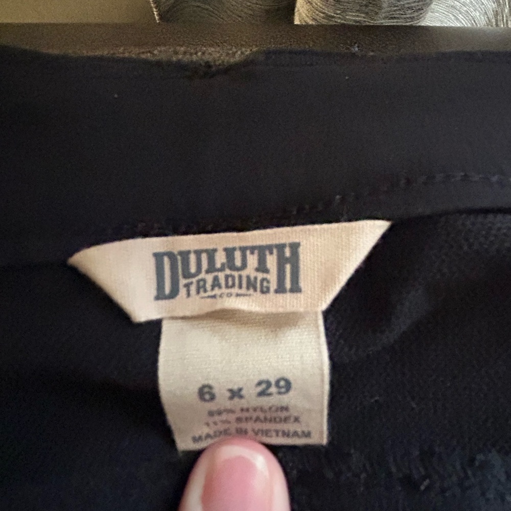 Duluth Trading Co Black Straight Leg Pants
